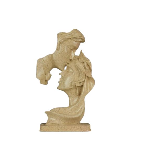 Human Face Couple Sculptures Showpieces Based on Modern Theme Abstract Design Art Figurines for Home Decor Living Room Decorative Display
