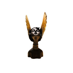 Grey & Golden Fairy Lady Statue Lucky Home Dcor Matte Finish Resin Decorative Figurines/Showpiece