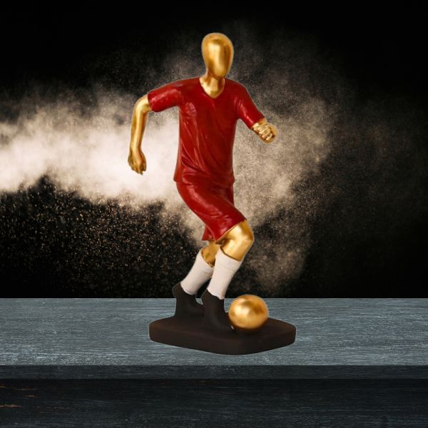 Football Player Statue for Home Decor and Gift Purpose Decorative Showpiece