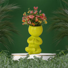 Graceful Resin Namstey Baby Planter Showpiece for Home Living Room Gift Items