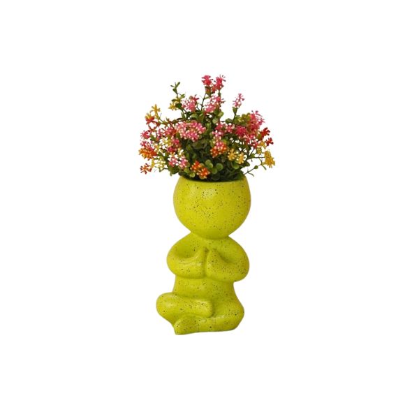 Graceful Resin Namstey Baby Planter Showpiece for Home Living Room Gift Items
