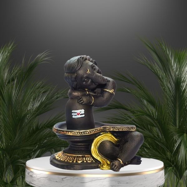 Lord Shiva & Ganesha Statue | Resin Idol for Worship & Decoration | Car Dashboard God Idol | Gift for Home Decor, Diwali & Spiritual Occasions