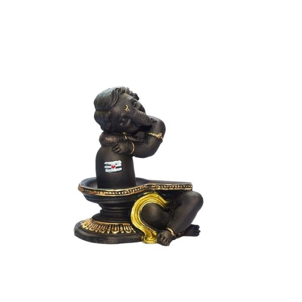 Lord Shiva & Ganesha Statue | Resin Idol for Worship & Decoration | Car Dashboard God Idol | Gift for Home Decor, Diwali & Spiritual Occasions