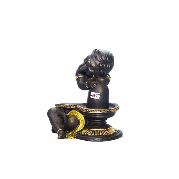 Lord Shiva & Ganesha Statue | Resin Idol for Worship & Decoration | Car Dashboard God Idol | Gift for Home Decor, Diwali & Spiritual Occasions