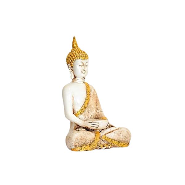 Sitting Buddha Showpiece Statue with Tealight Candle Holder Buddha Statue for Gift and Home Decor,Showpiece