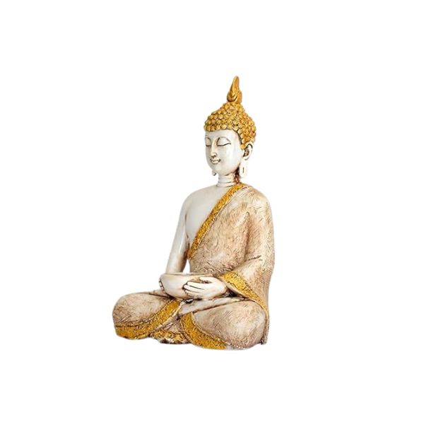 Sitting Buddha Showpiece Statue with Tealight Candle Holder Buddha Statue for Gift and Home Decor,Showpiece