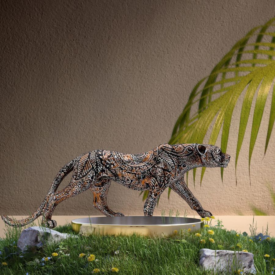 The Spiritual Living Wildlife Animal Statue Leopard Panther Jaguar Showpiece Home D?cor Decorative Table Showpiece for Home & Office Figurine