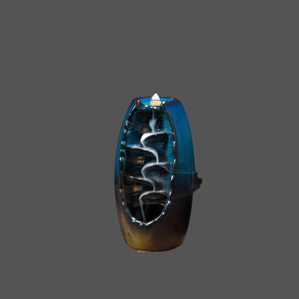 Smoke Backflow Incense Burner Design1 Cylindrical Gift with Free 10 Scented Incense dhoop Sticks Home Decor I Made in India