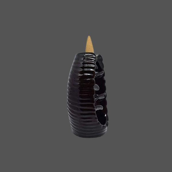 Smoke Backflow Incense Burner Design1 Cylindrical Gift with Free 10 Scented Incense dhoop Sticks Home Decor I Made in India