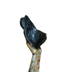 Abstract Thinking Face Sculpture